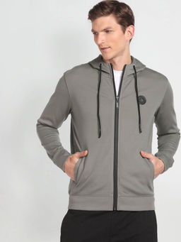 Arrow Newyork - Solid Zip Up Sweatshirt