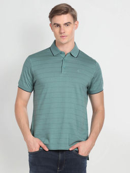 Arrow - Horizontal Stripe Cotton Polo Shirt