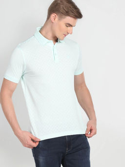 Arrow - Mercerized Cotton Self Design Polo Shirt