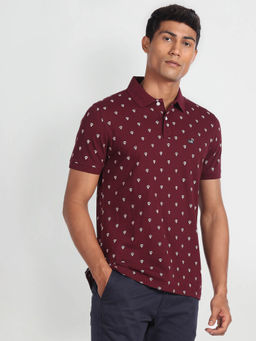 Arrow Sports - Short Sleeve Graphic Print Polo Shirt