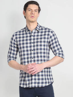 Arrow Sports - Plaid Check Herringbone Shirt