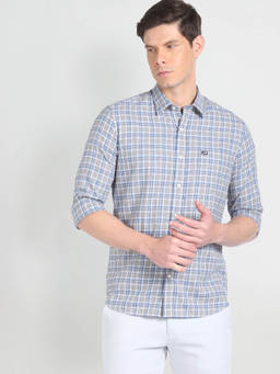 Arrow Sports - Spread Collar Tartan Check Shirt
