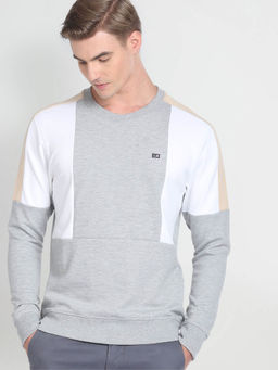 Arrow Sports - Panelled Colour Block Sweatshirt