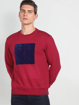 Arrow Sports - Graphic Print Crew Neck Sweatshirt
