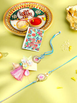 NVR - Pink Thread Rakhi and Lumba