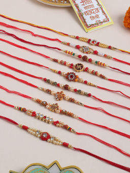NVR - Multi-Color Thread Rakhi (Pack of 10)