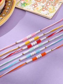NVR - Multi-Color Thread Rakhi (Pack of 6)