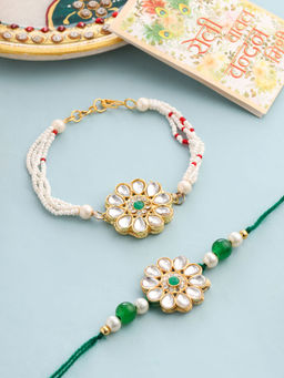 NVR - Green Thread Rakhi and Lumba