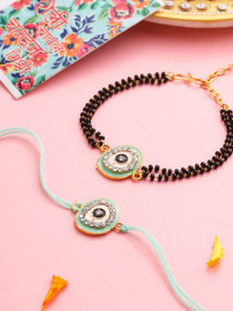 NVR - Green Thread Rakhi and Lumba