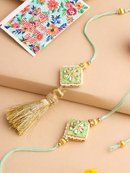 NVR - Aqua Thread Rakhi and Lumba