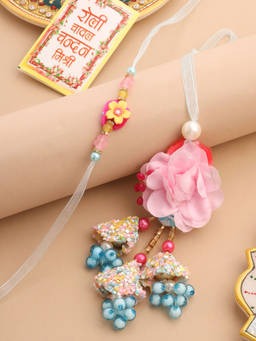 NVR - Multi-Color Thread Rakhi and Lumba