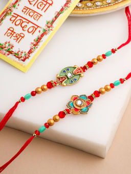 NVR - Multi-Color Thread Rakhi (Pack of 2)