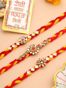 NVR - Yellow Thread Rakhi (Pack of 3)