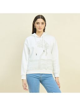Madame - Cotton Blend White Hoodie