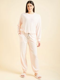 Sweet Dreams - Women Solid Track Suit (Set of 2)