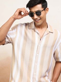 LOCOMOTIVE - Men Multi-Color Cotton Collar Neck Shirt