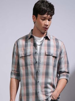 LOCOMOTIVE - Men Multi-Color Cotton Collar Neck Shirt