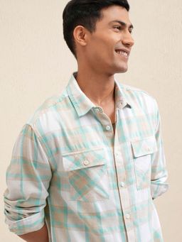 LOCOMOTIVE - Men Multi-Color Cotton Collar Neck Shirt