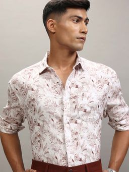 LOCOMOTIVE - Men Multi-Color Viscose Blend Collar Neck Shirt