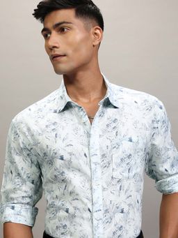 LOCOMOTIVE - Men Multi-Color Viscose Blend Collar Neck Shirt