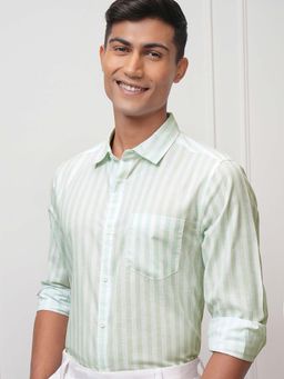 LOCOMOTIVE - Men Multi-Color Cotton Blend Collar Neck Shirt