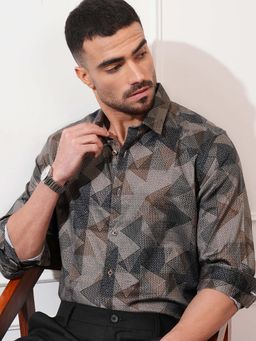 LOCOMOTIVE - Men Multi-Color Cotton Collar Neck Shirt