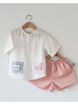 Love the world today - Warm Whiff Print Sleepover Kurta and Shorts