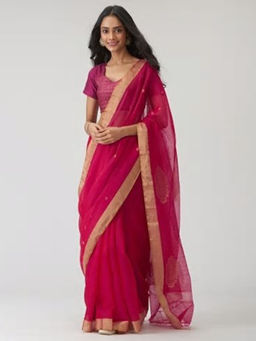Fabindia - Cotton Silk Chanderi Woven Sari