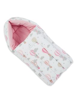 Haus & Kinder - 3 In 1 Cotton Carrier Nest Cum Sleeping Bag, Tiny Journeys (0-3 Months)