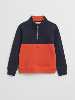GANT - Boys Multi-Color Half-Zip Sweatshirt
