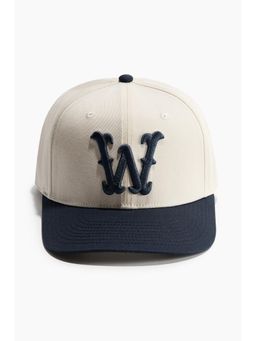 H&M - Men Beige Embroidered-Motif Cap