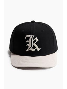H&M - Men Black Embroidered-Motif Cap