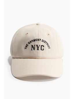 H&M - Men Beige Cotton Twill Cap