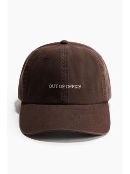 H&M - Men Brown Cotton Twill Cap