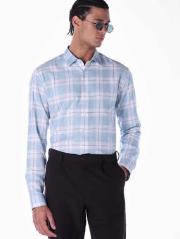 Jack & Jones - Blue Checks Full Sleeves Shirt