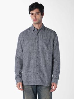 Jack & Jones - Blue Printed Full Sleeves Shirt