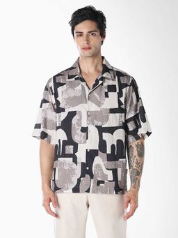Jack & Jones - Multi-Color Abstract Half Sleeves Shirt