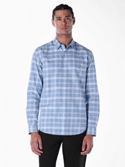 Jack & Jones - Blue Checks Full Sleeves Shirt