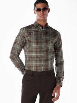Jack & Jones - Green Checks Full Sleeves Shirt