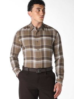 Jack & Jones - Green Checks Full Sleeves Shirt