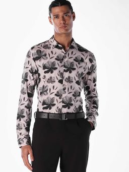 Jack & Jones - Pink Floral Full Sleeves Shirt