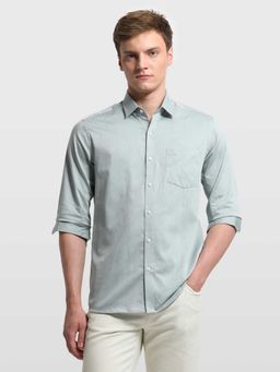 Arrow - Green Solid/Plain Full Sleeves Shirt
