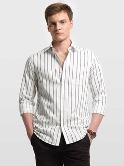 Arrow - White Stripes Full Sleeves Shirt
