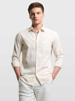 Arrow - Beige Checks Full Sleeves Shirt
