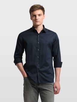 Arrow - Blue Solid/Plain Full Sleeves Shirt