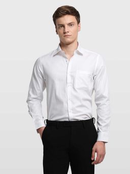Arrow - White Textured Full Sleeves Shirt
