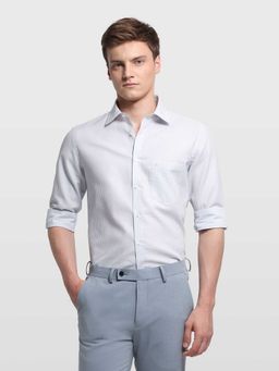 Arrow - Grey Stripes Full Sleeves Shirt
