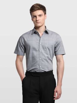 Arrow - Grey Checks Half Sleeves Shirt