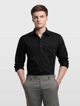 Arrow - Black Solid/Plain Full Sleeves Shirt