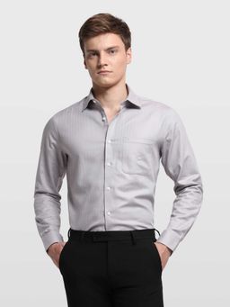 Arrow - Grey Textured Full Sleeves Shirt